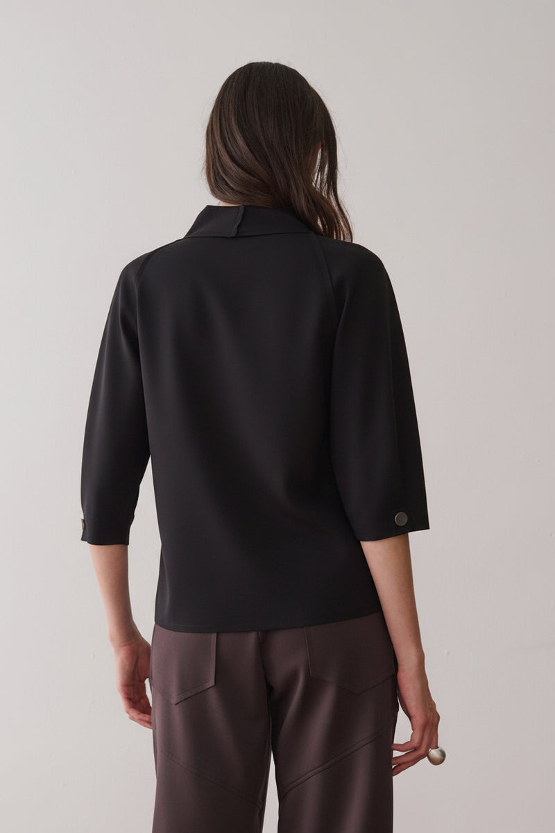 Blusa Gola Alta e Manga 7/8