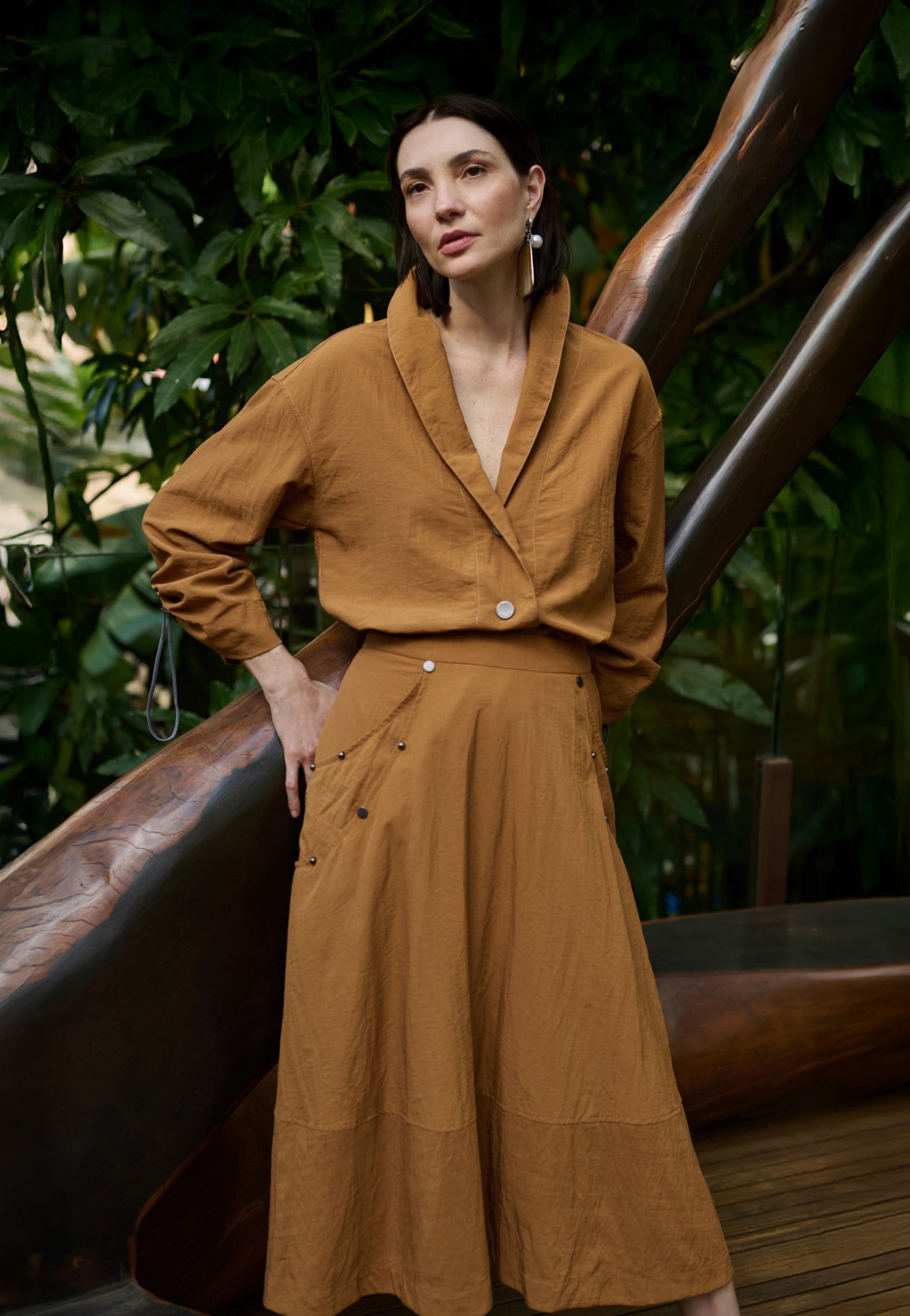 Camisa Mangas Ajustáveis