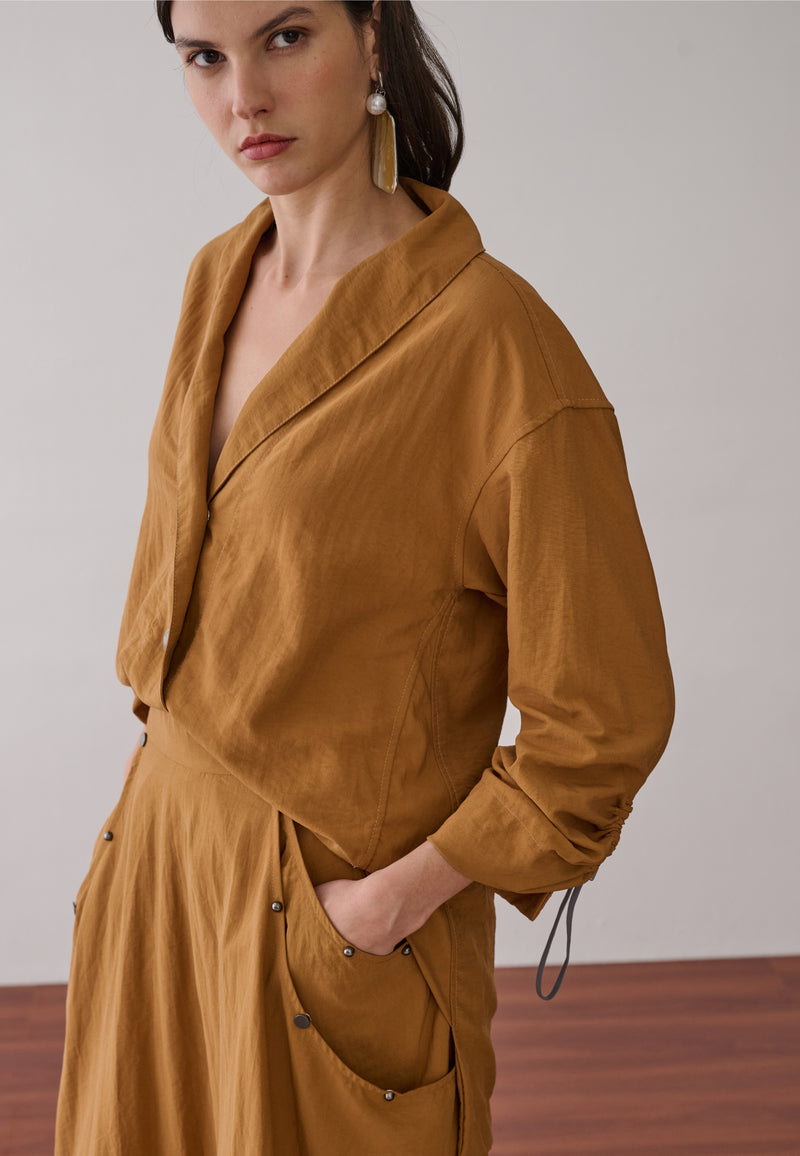 Camisa Mangas Ajustáveis