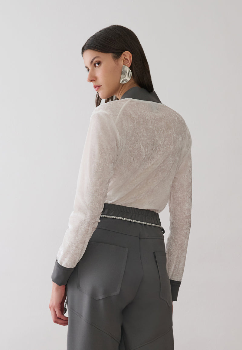 Blusa Tule de Veludo