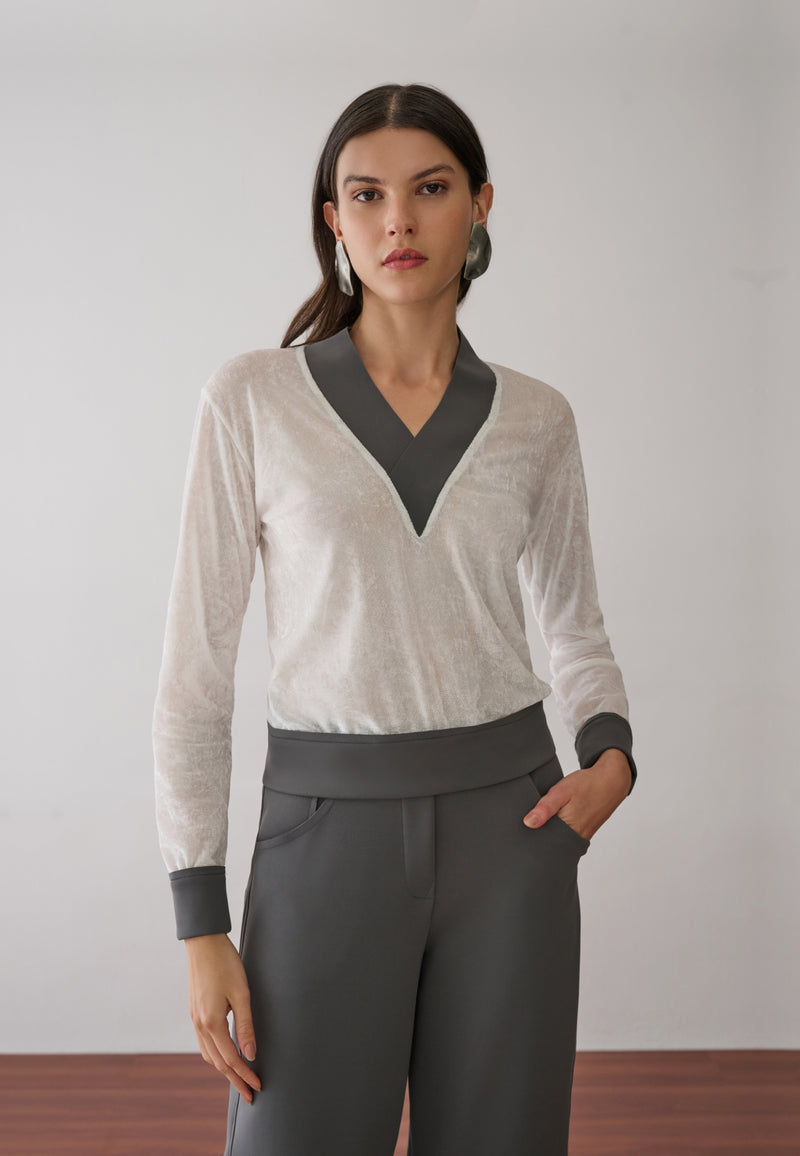 Blusa Tule de Veludo