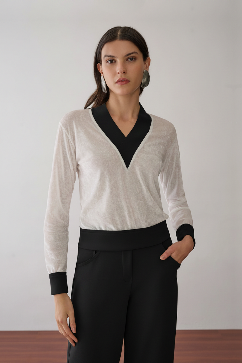 Blusa Tule de Veludo