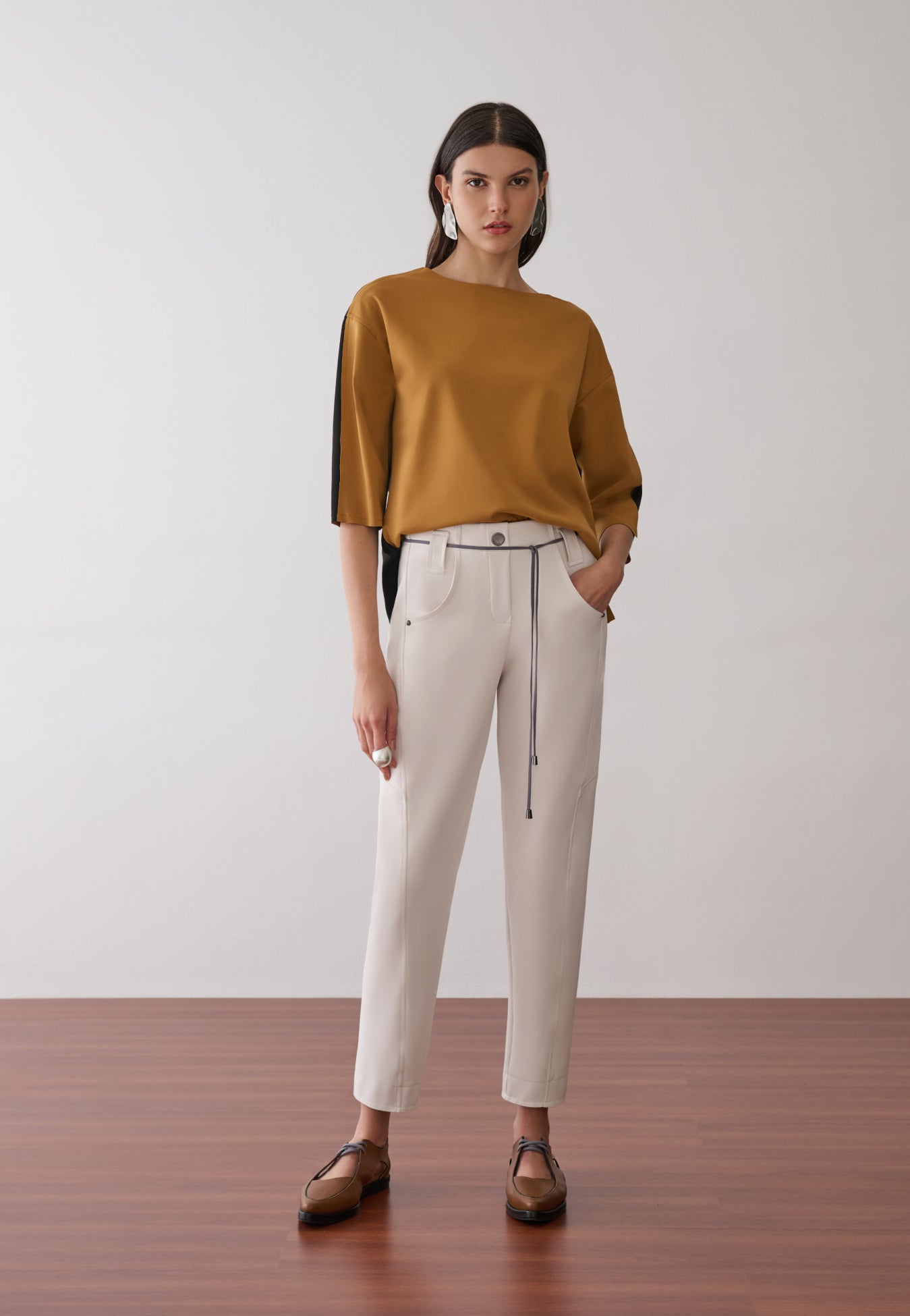 Blusa Bicolor Manga 3/4