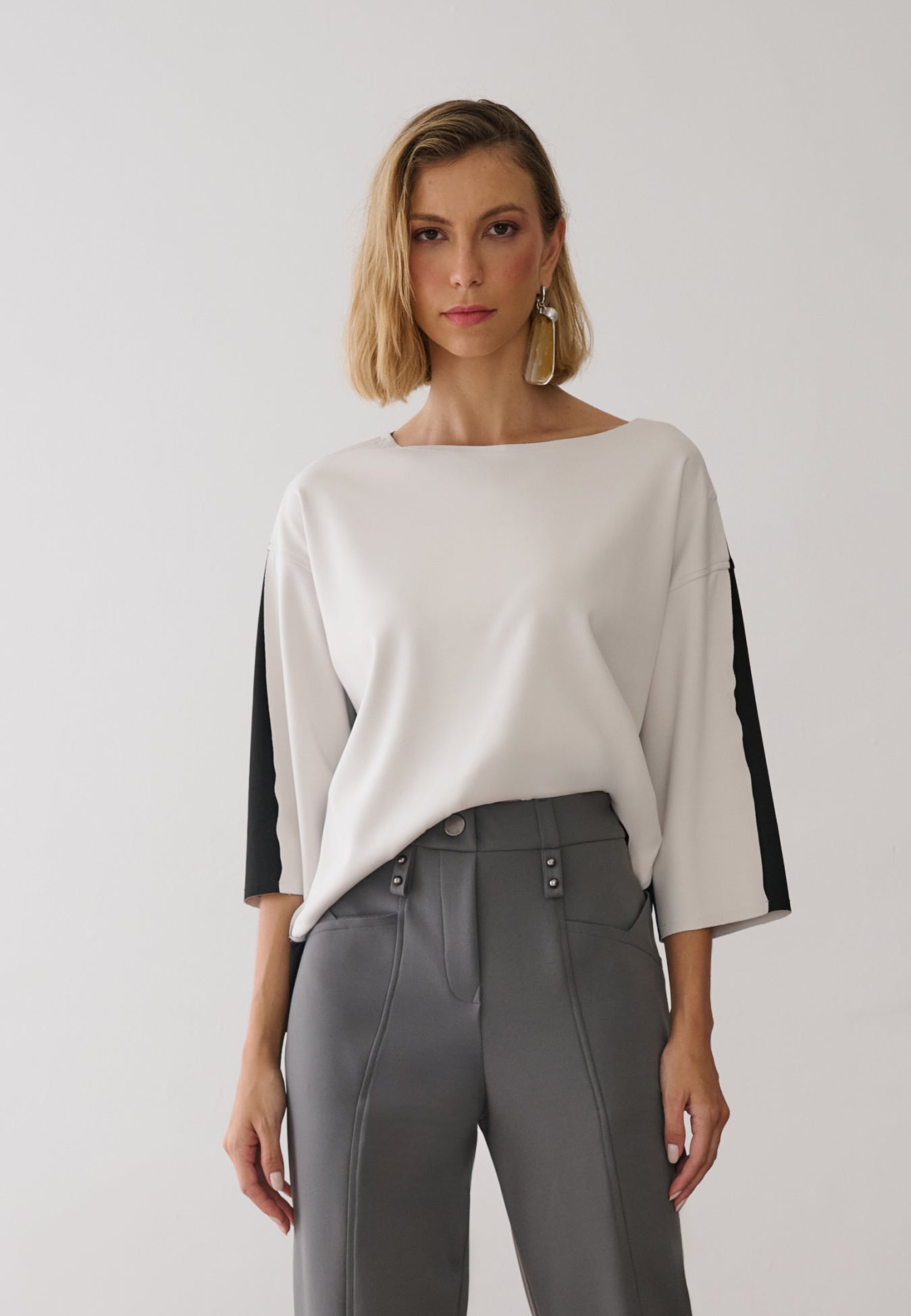 Blusa Bicolor Manga 3/4
