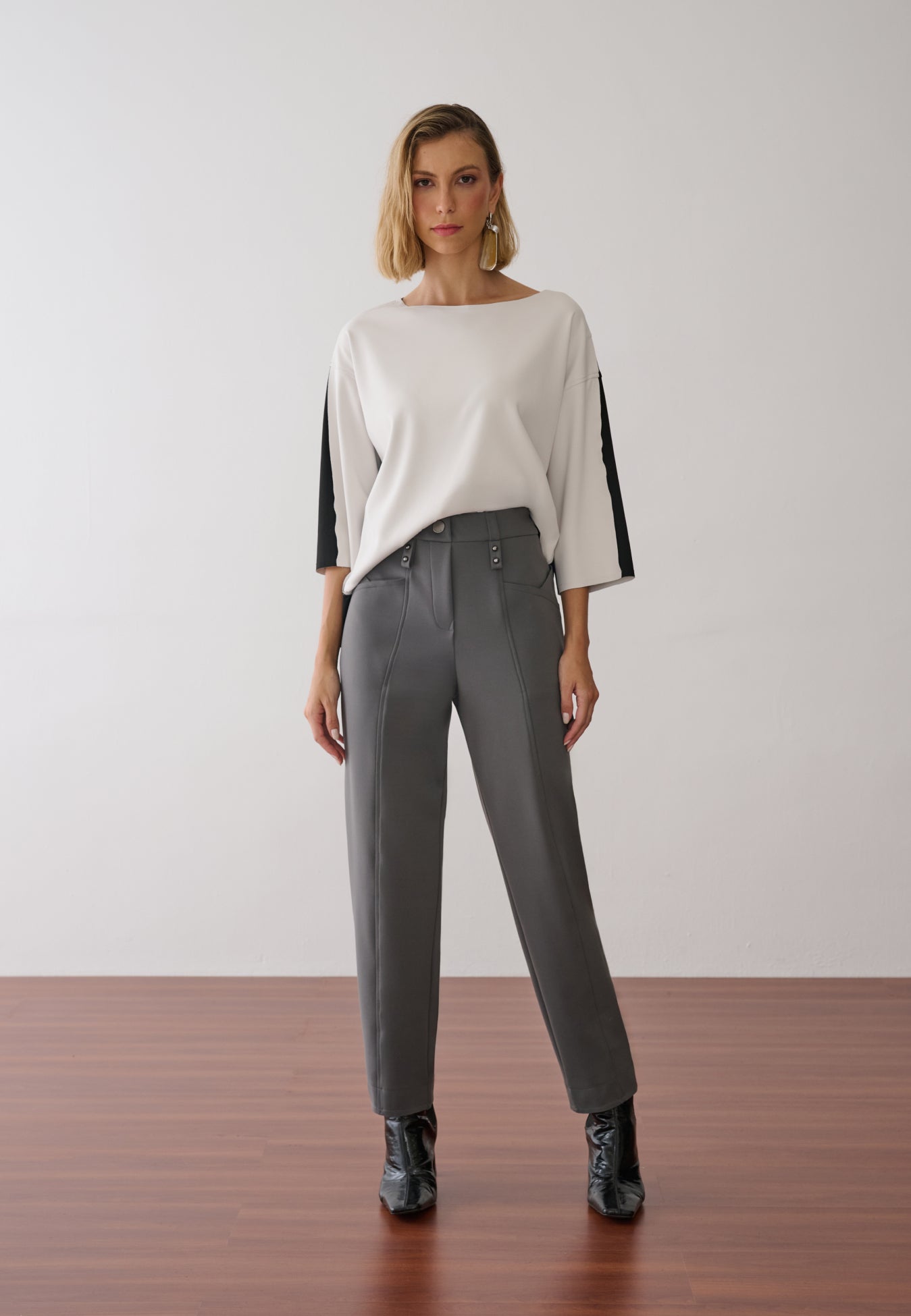 Blusa Bicolor Manga 3/4