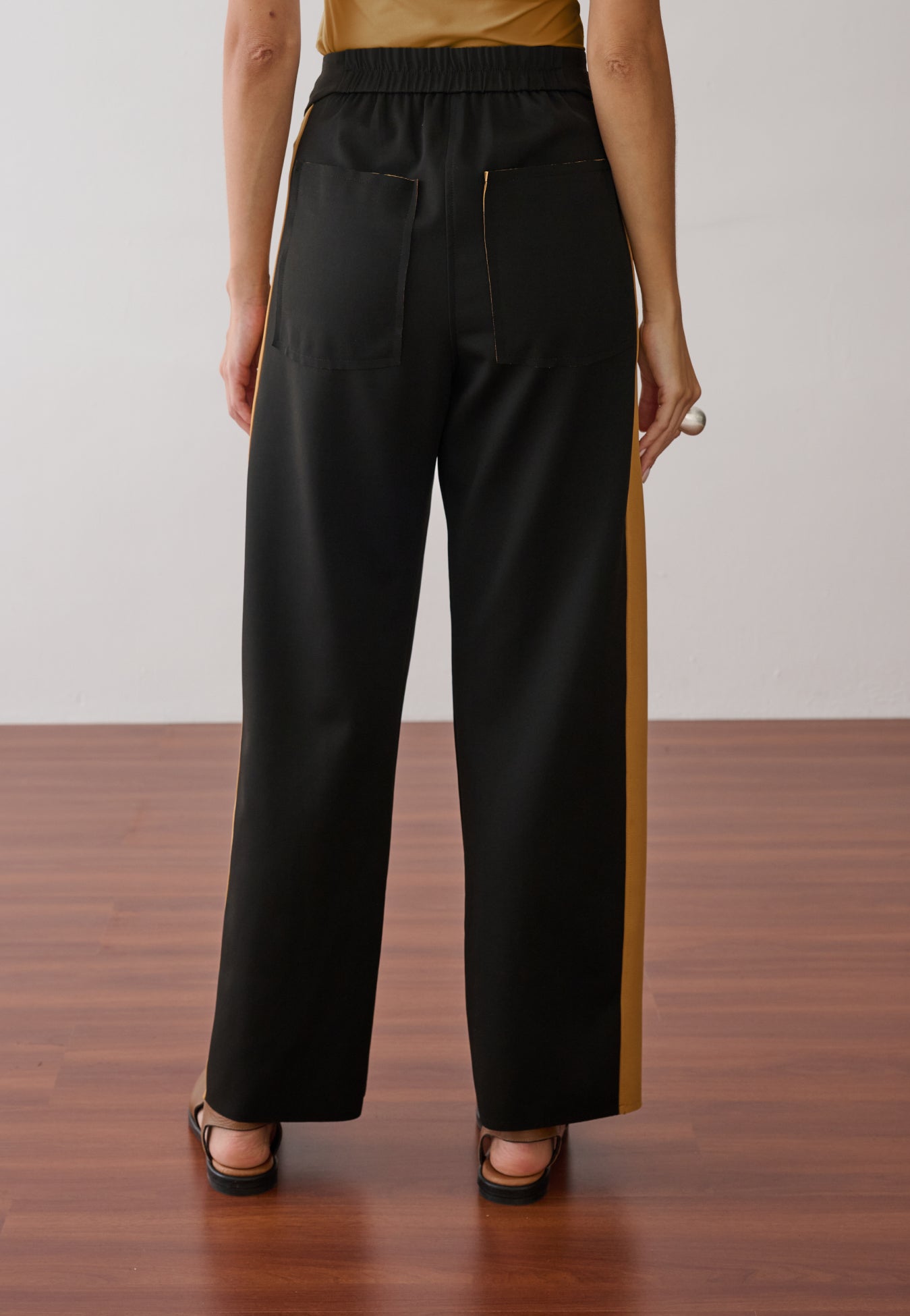 Calça Pantalona Bicolor Duo
