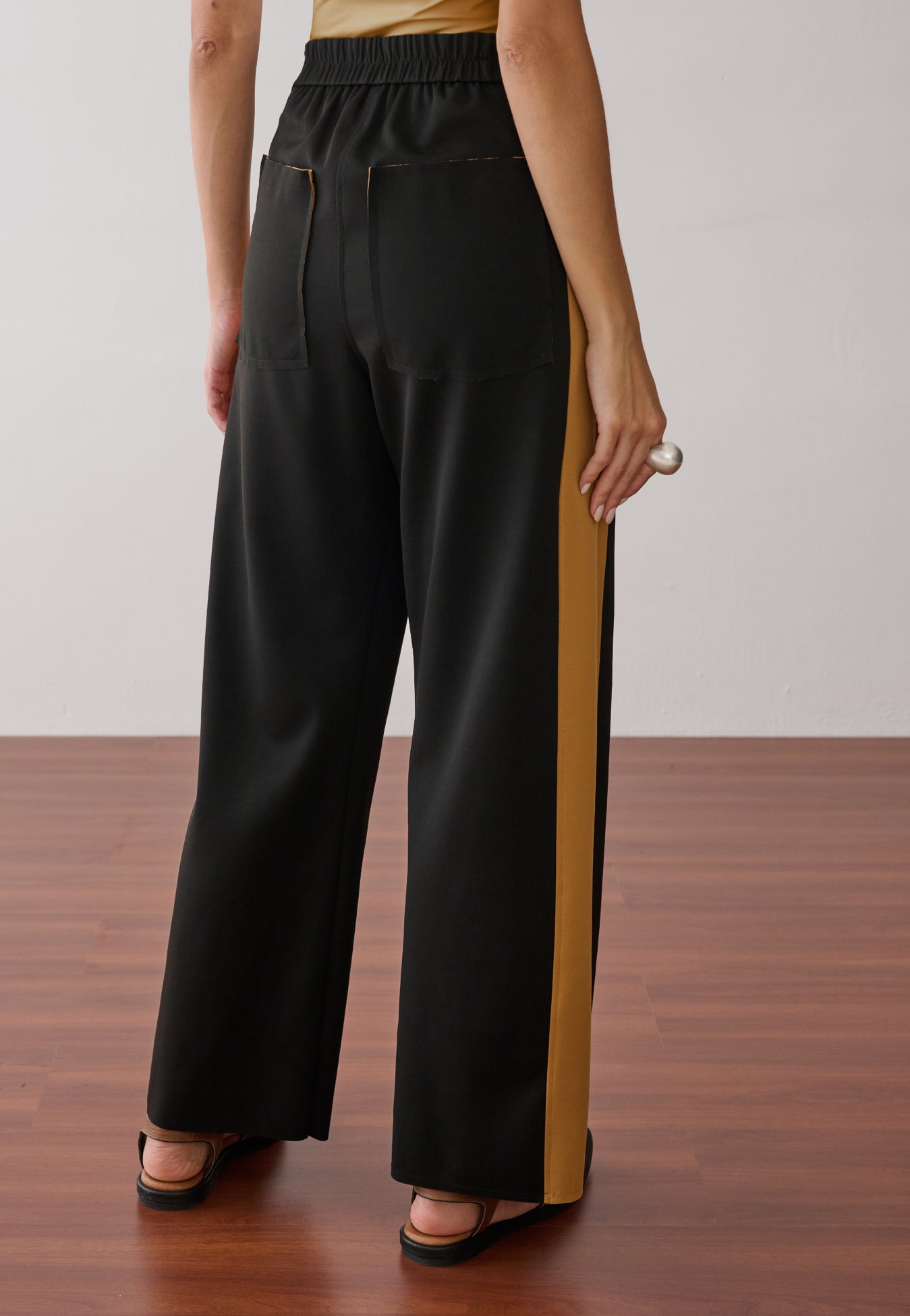 Calça Pantalona Bicolor Duo