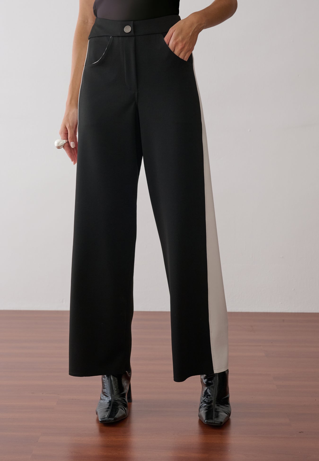 Calça Pantalona Bicolor Duo