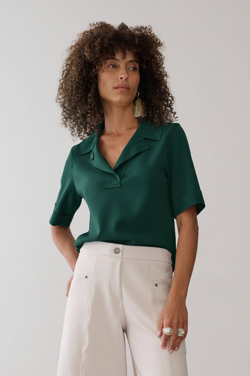 Blusa Polo Manga Curta