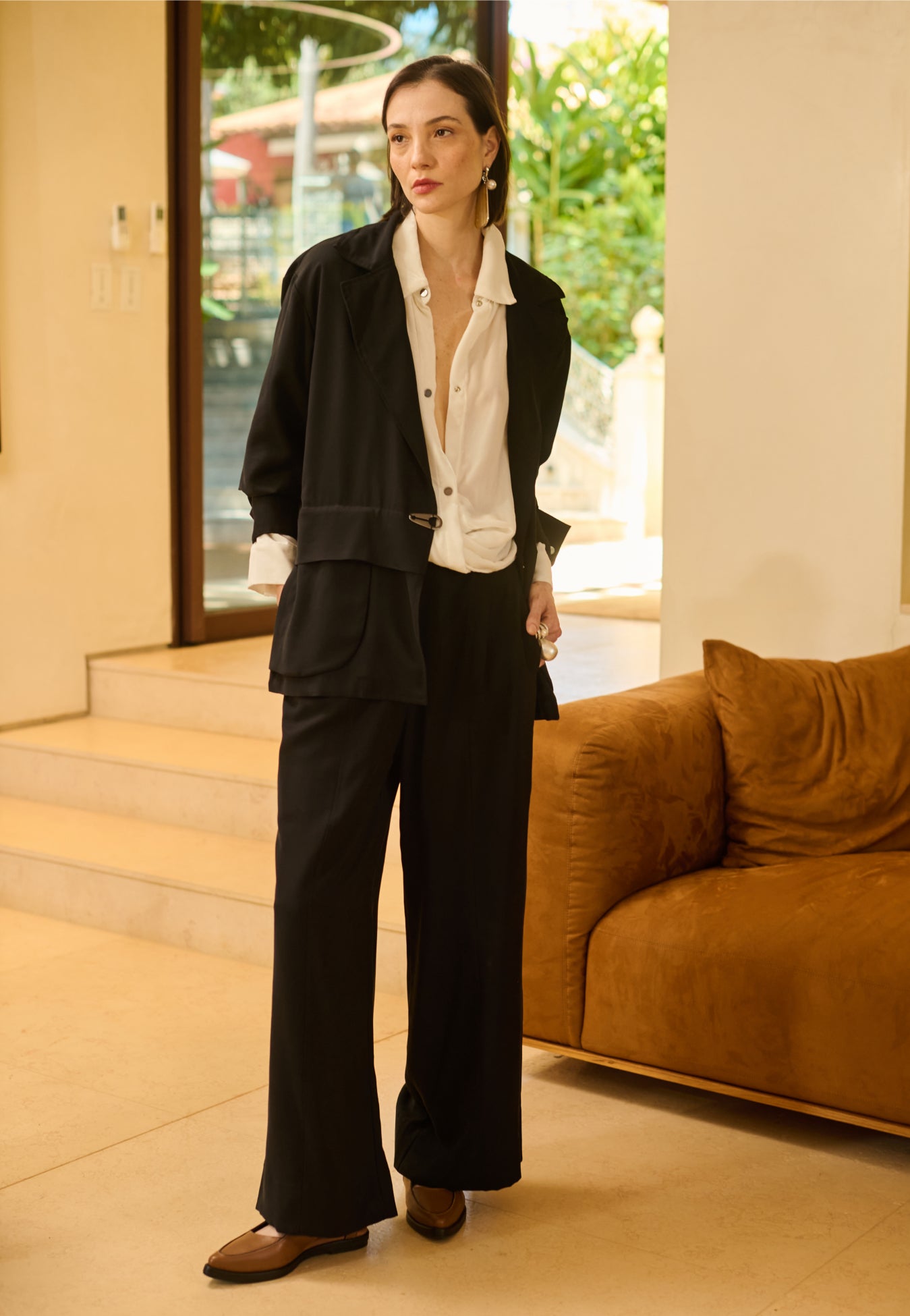 Calça Pantalona Barra Larga