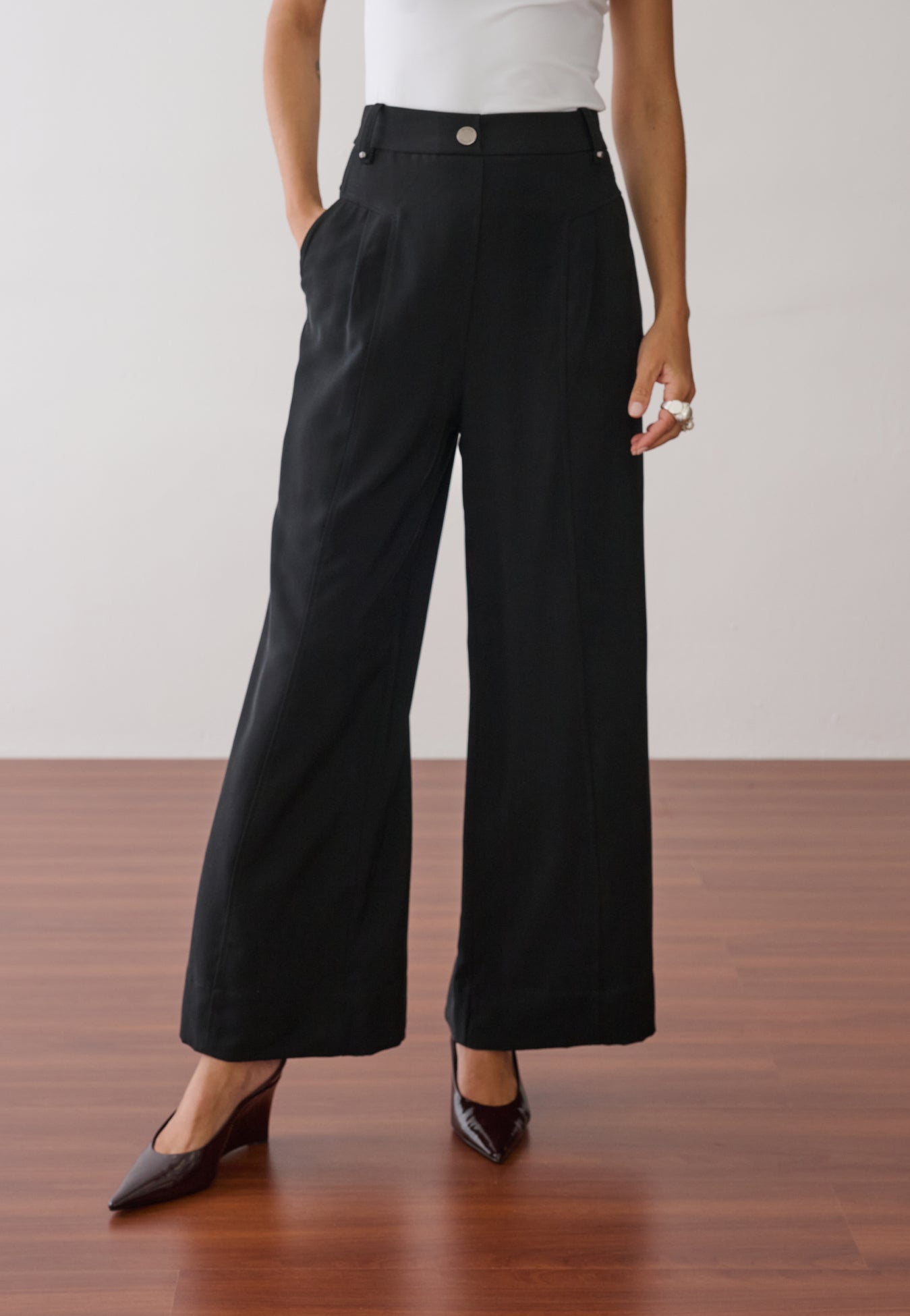 Calça Pantalona Barra Larga