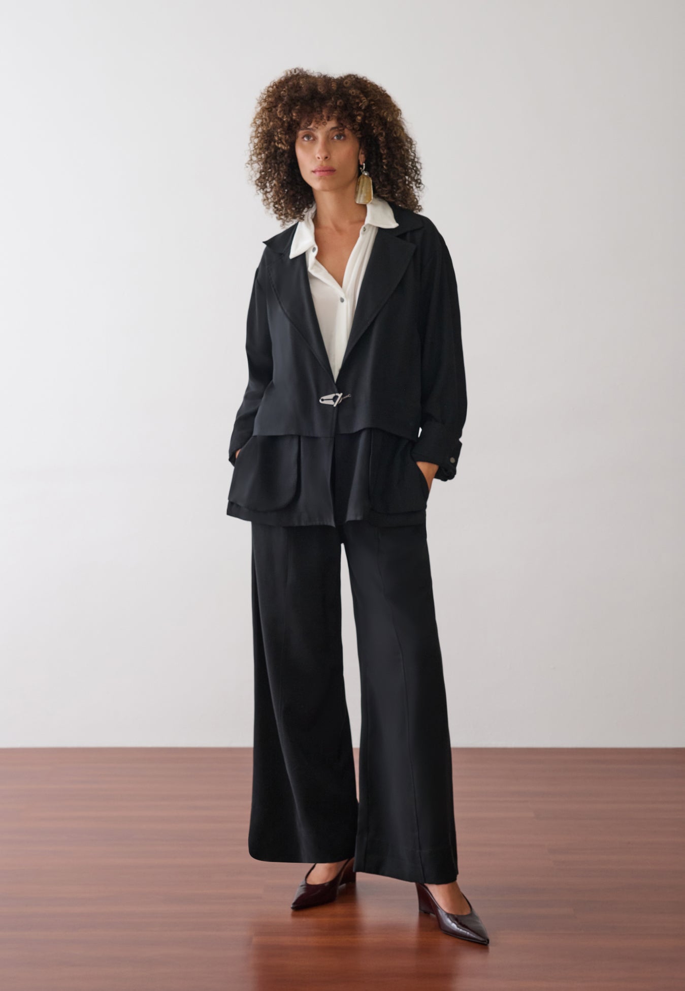 Calça Pantalona Barra Larga