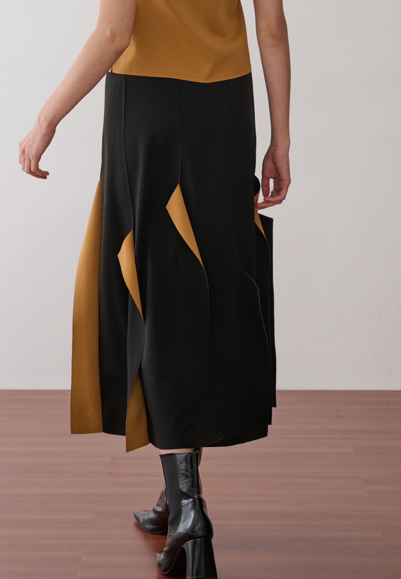 Saia Midi Evasê Bicolor
