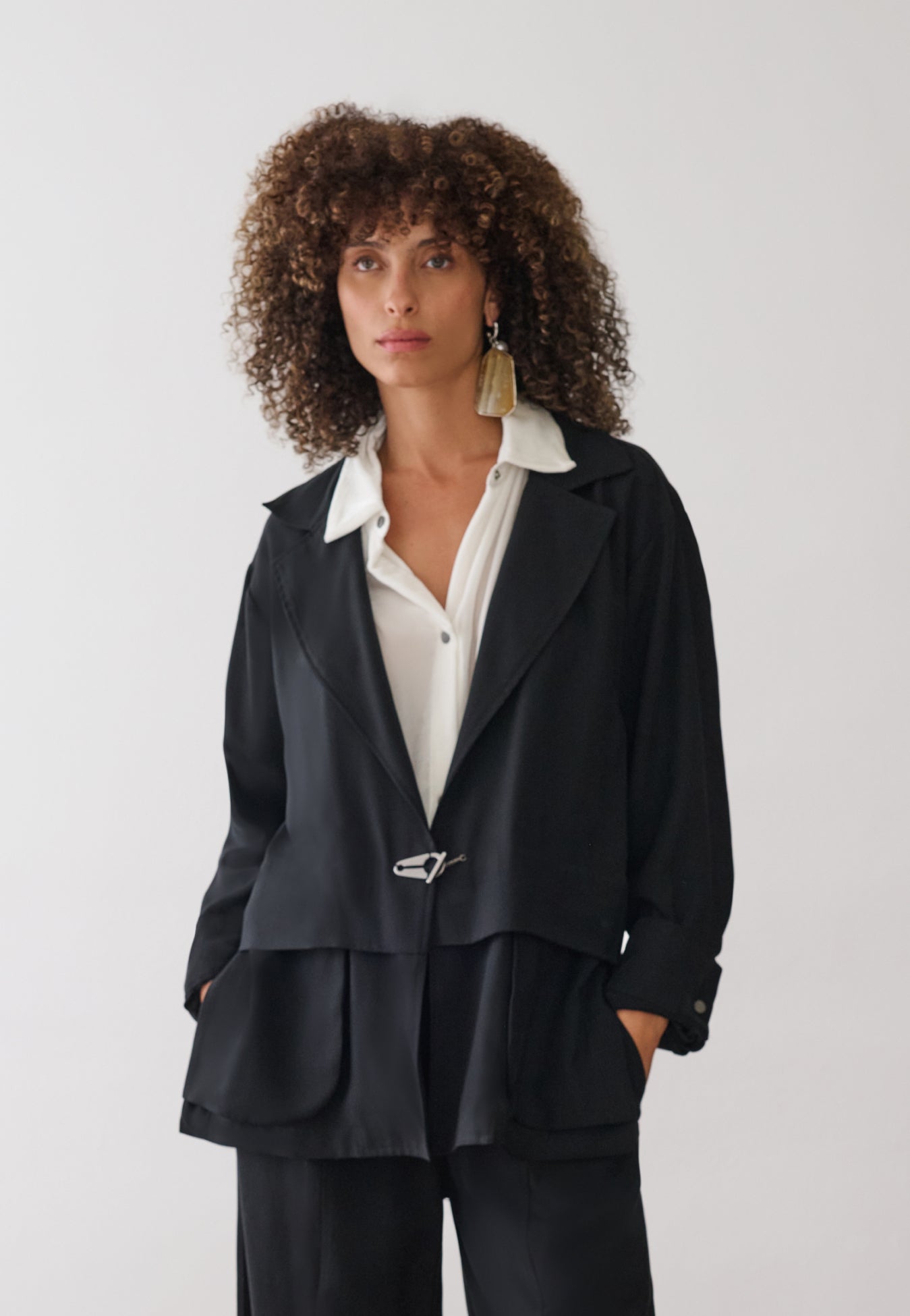 Blazer Alongado Utilitário