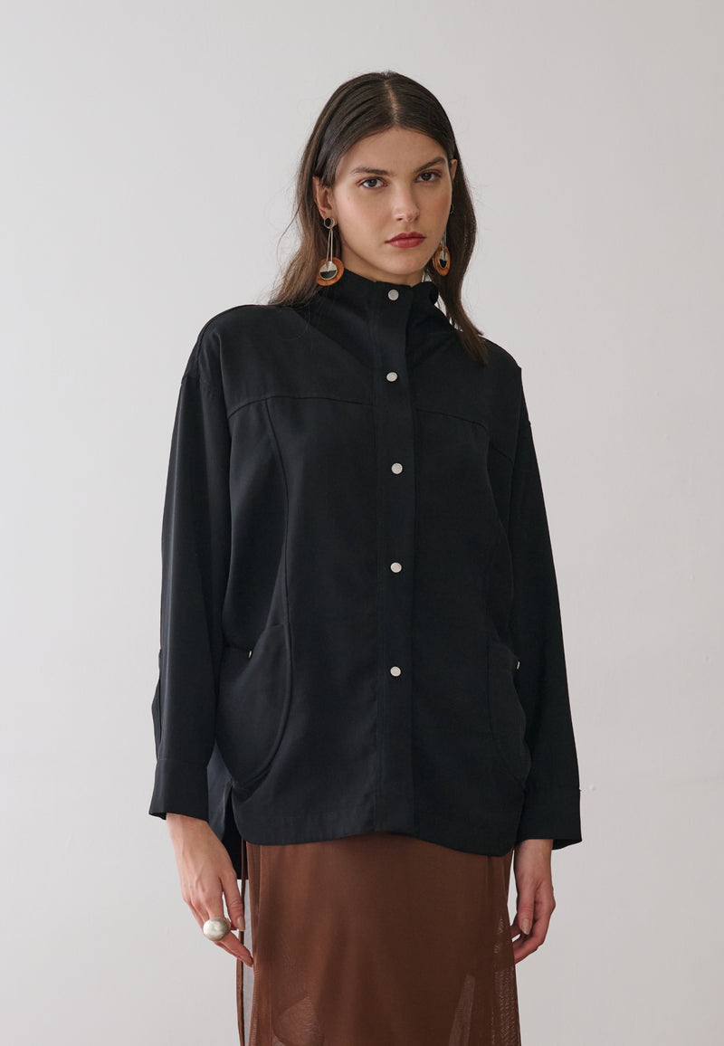 Camisa Alongada Peplum