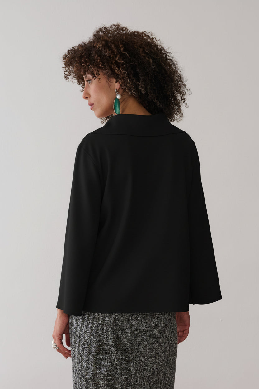 Blusa Decote V Manga Longa