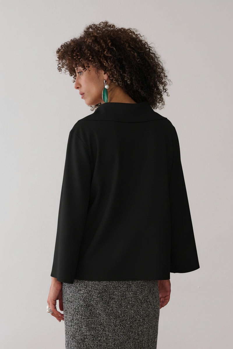 Blusa Decote V Manga Longa