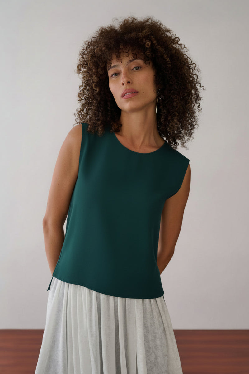 Blusa Reta Decote Canoa