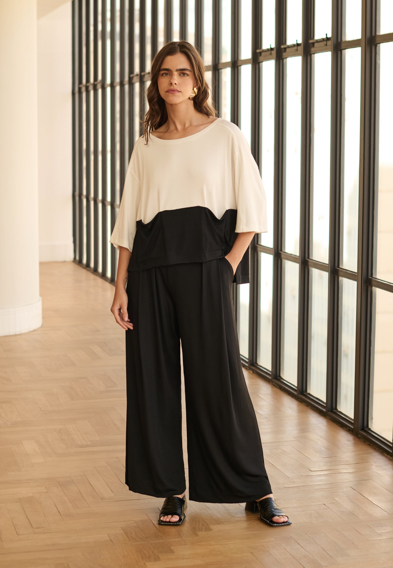 Calça Pantalona Fluida
