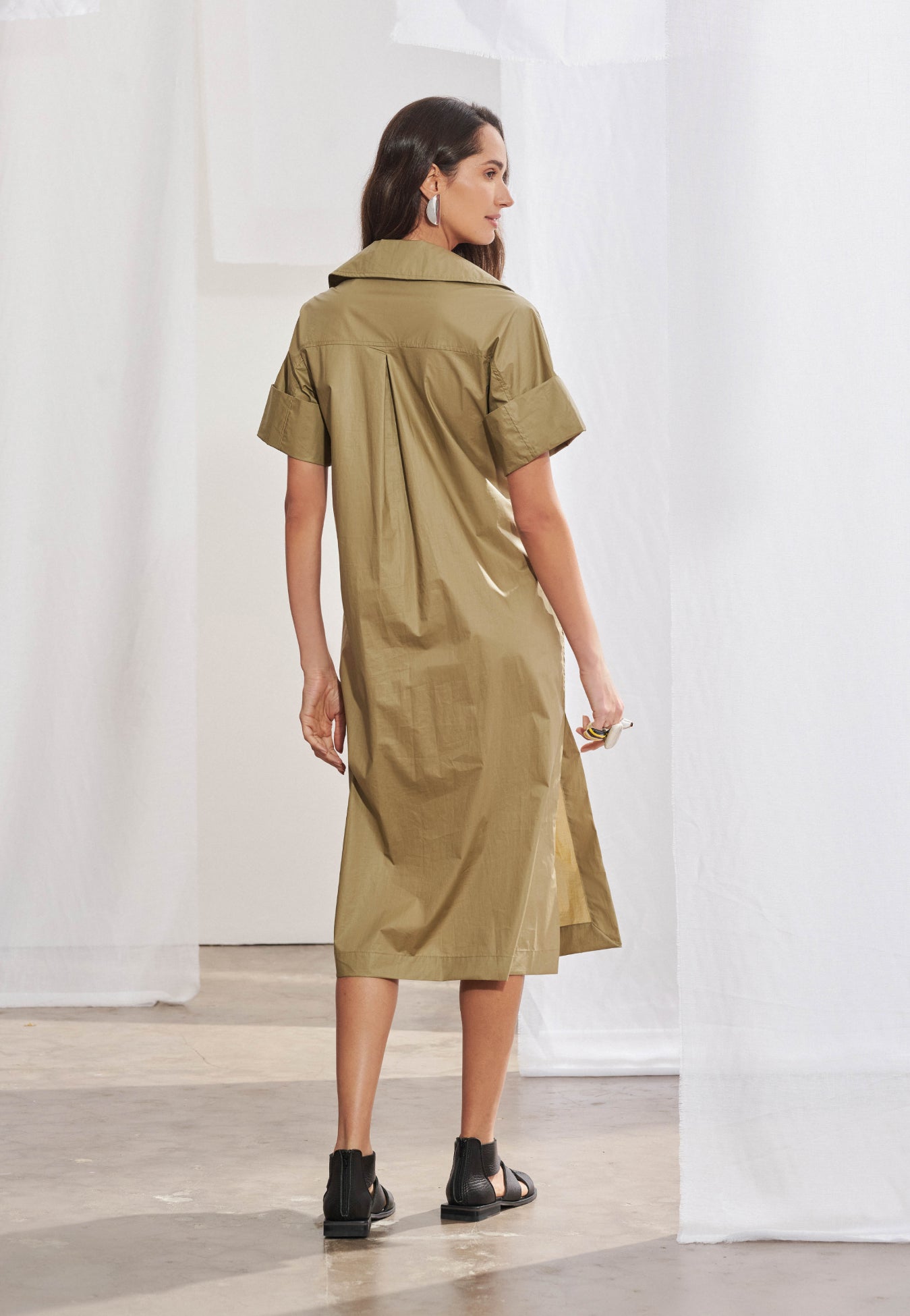 Vestido Acinturado Cinto Embutido