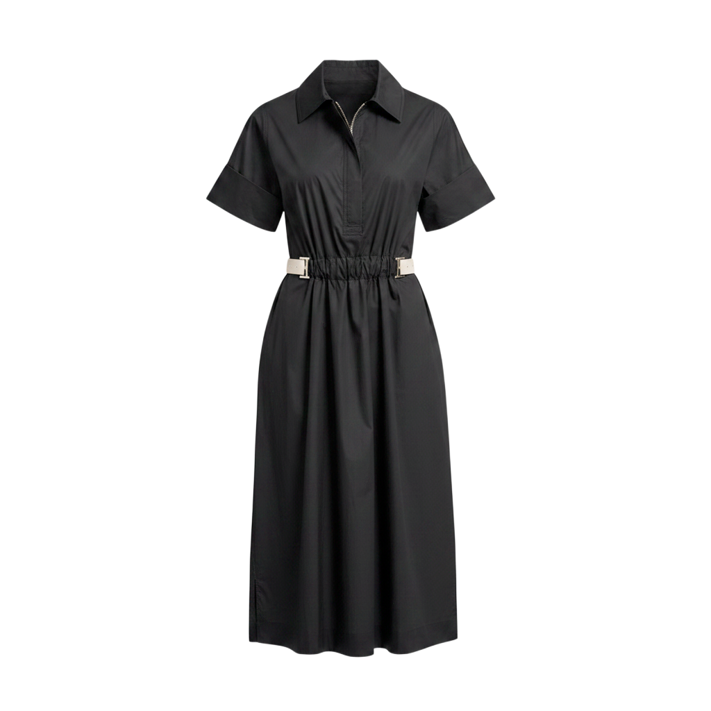 Vestido Acinturado Cinto Embutido
