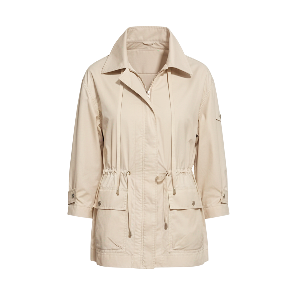 Parka Utilitária Efeito Empapelado