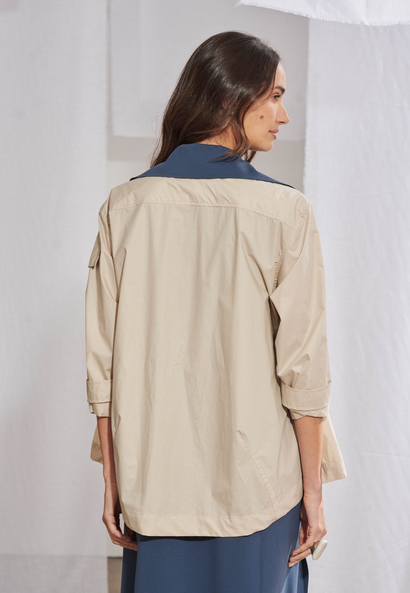 Parka Utilitária Efeito Empapelado
