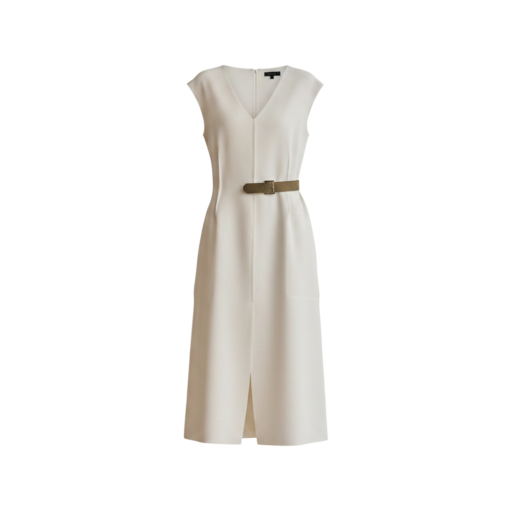 Vestido Com Cinto Unilateral