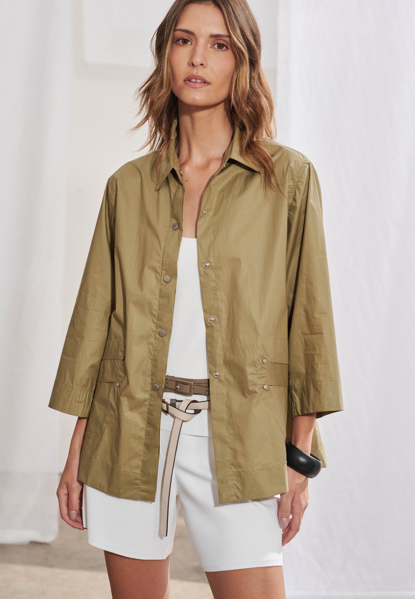 Short Alfaiataria Bolsos Frontais