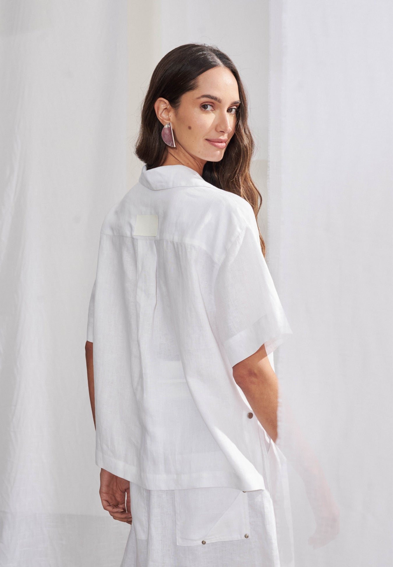 Camisa de Linho Polo Boxy