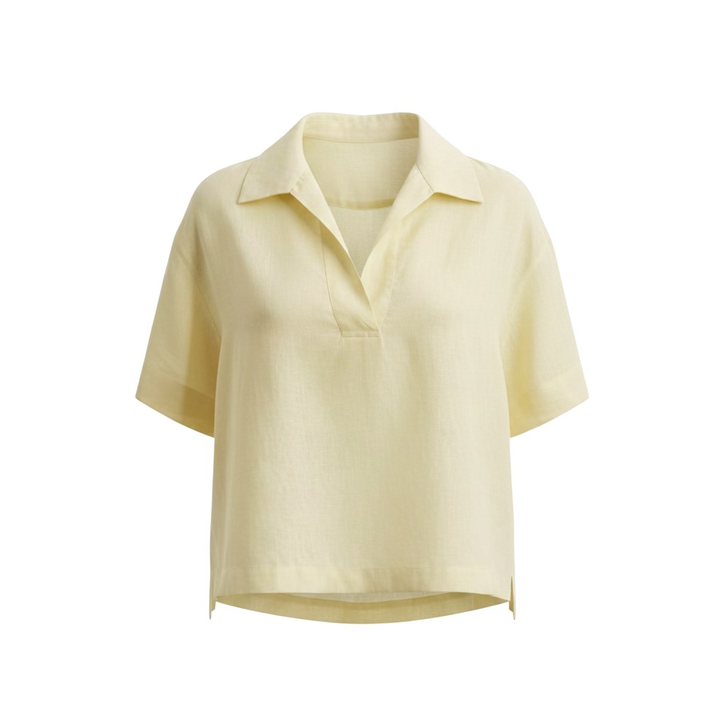 Camisa de Linho Polo Boxy