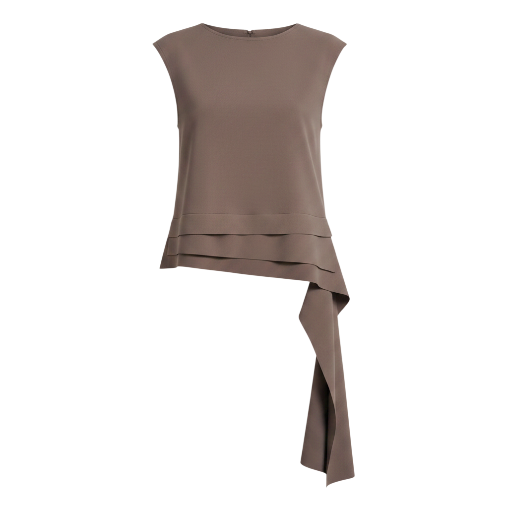Blusa Decote Canoa Camadas