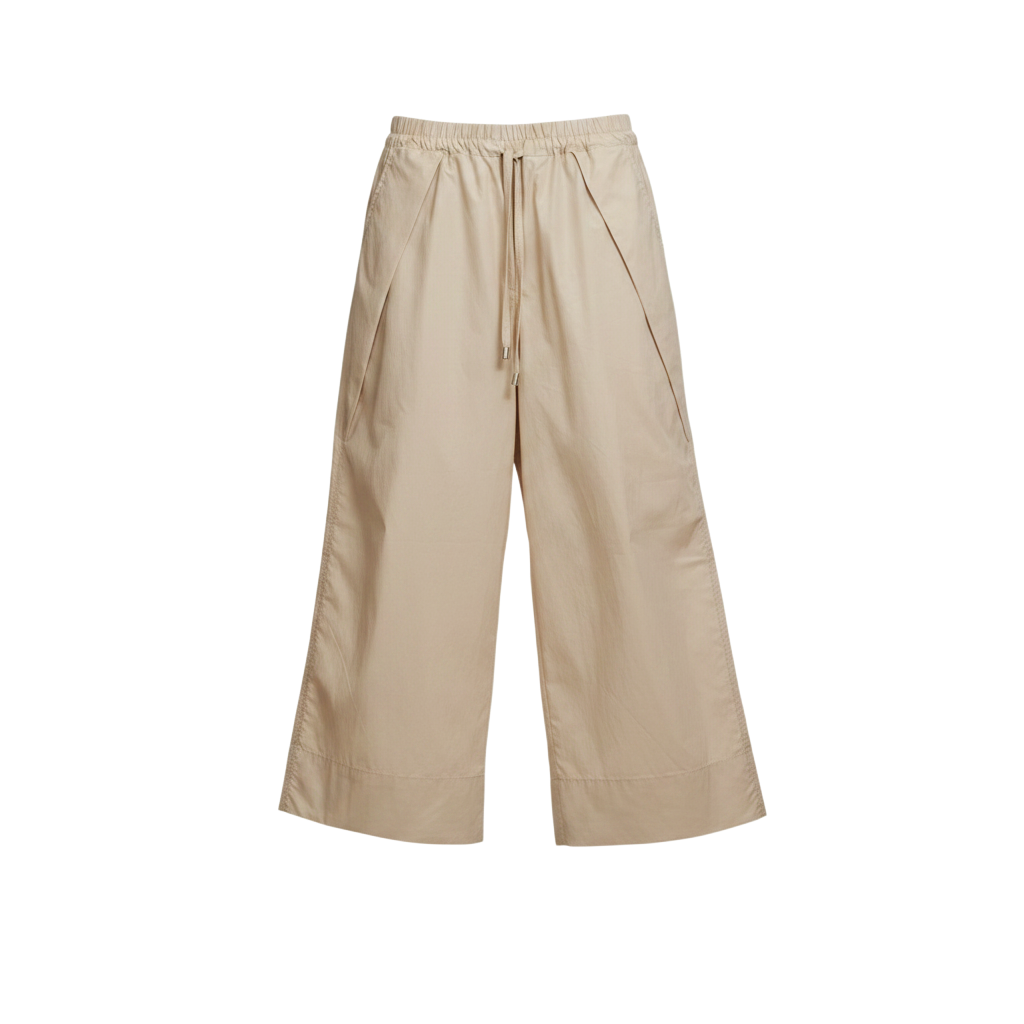 Calça Pregas Efeito Empapelado