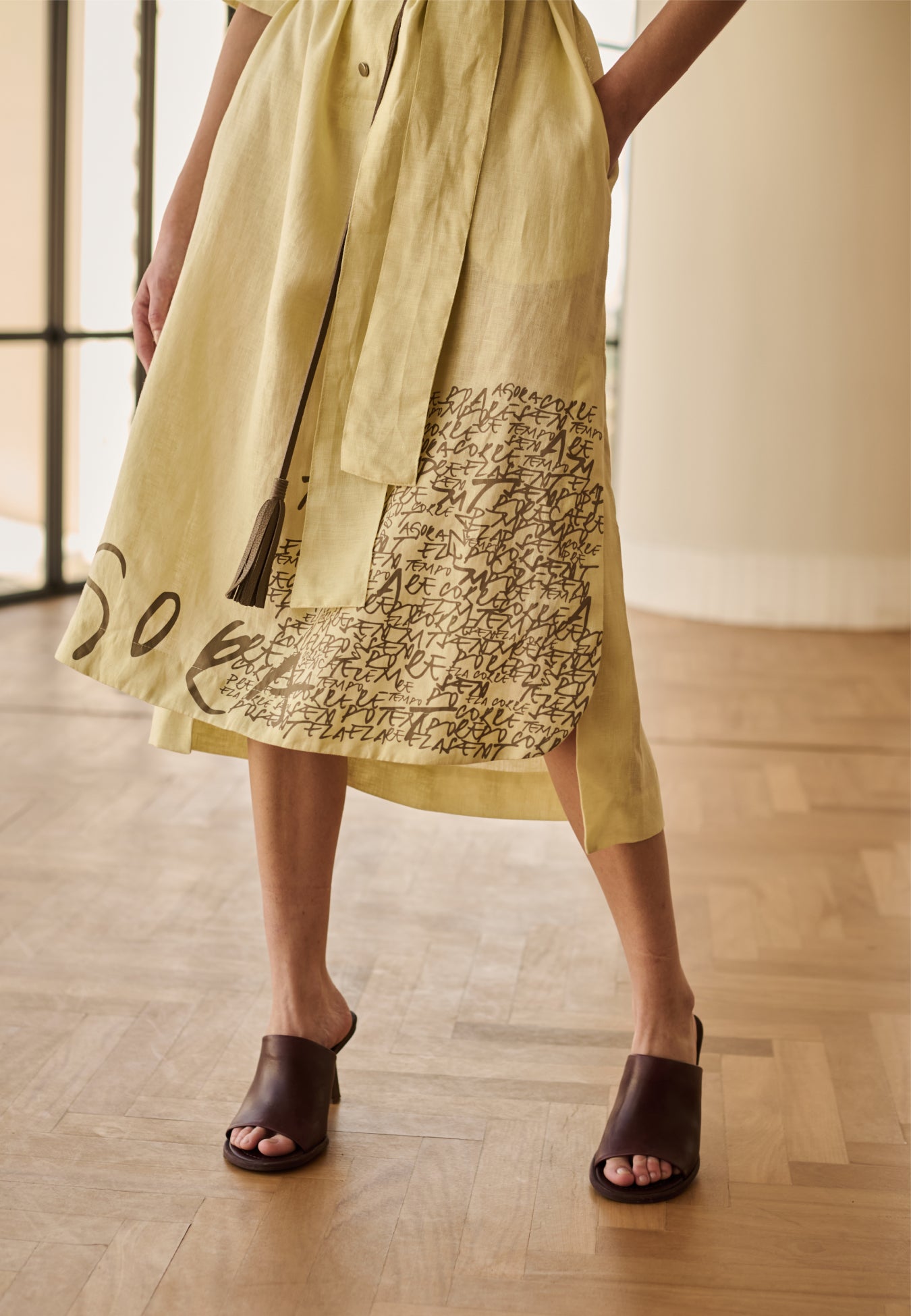 Vestido Chemise de Linho Midi