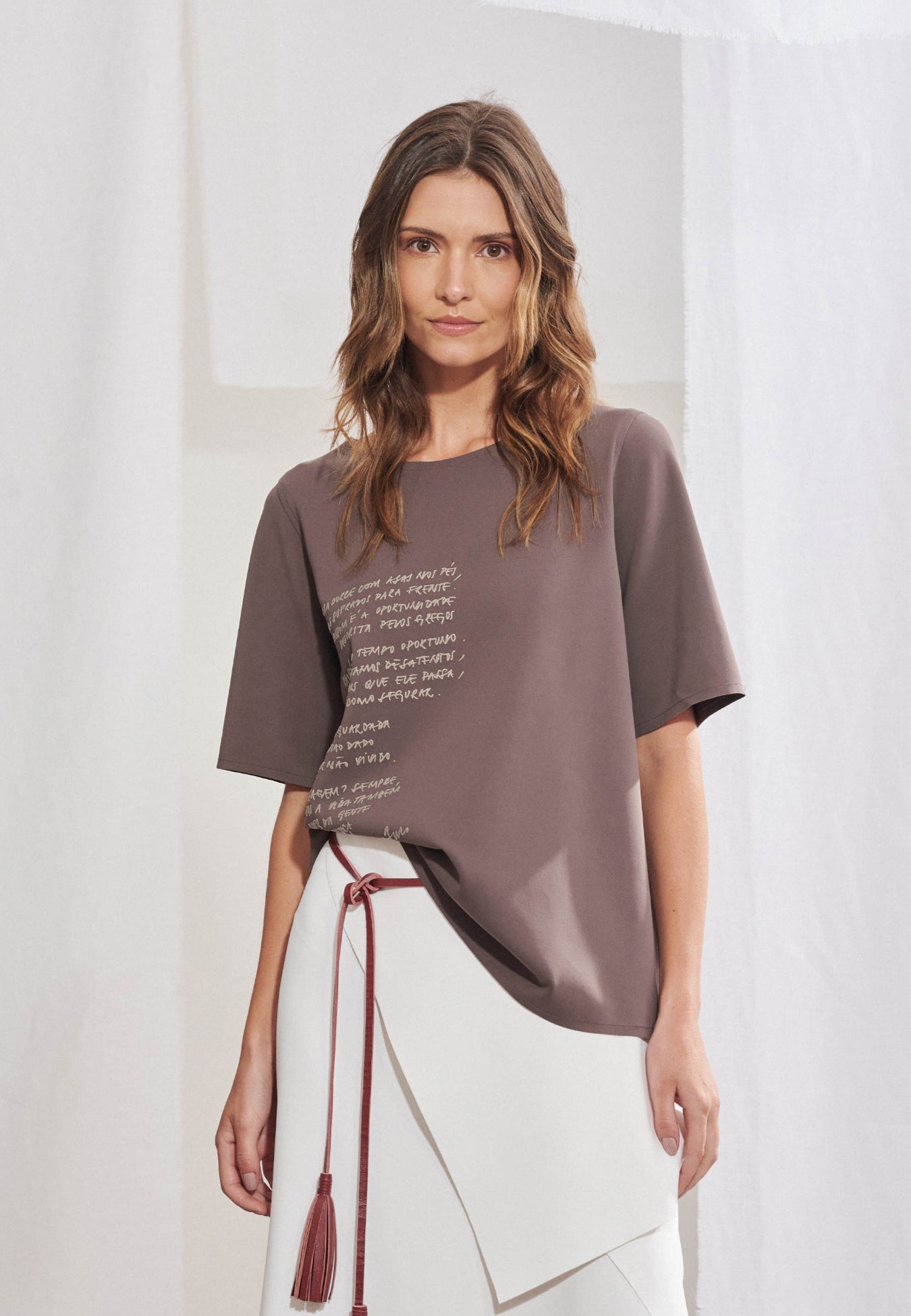 T-shirt Reta Estampa Localizada