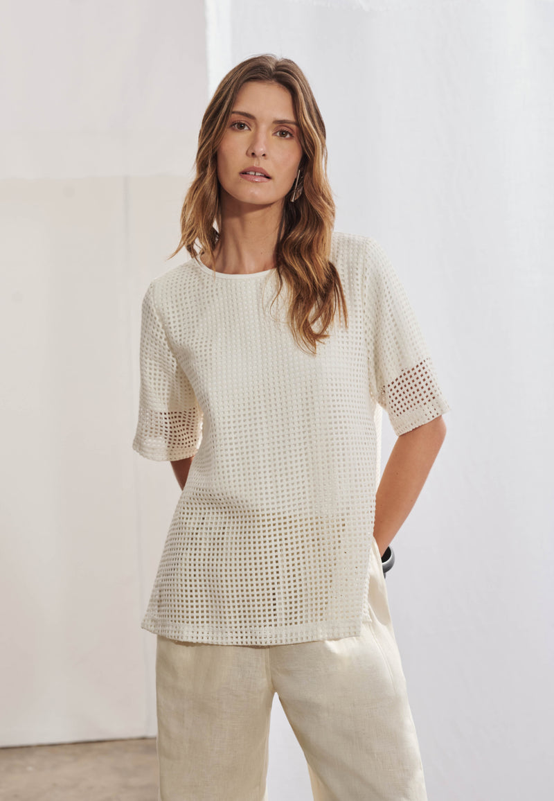 Blusa Telada Fendas Laterais