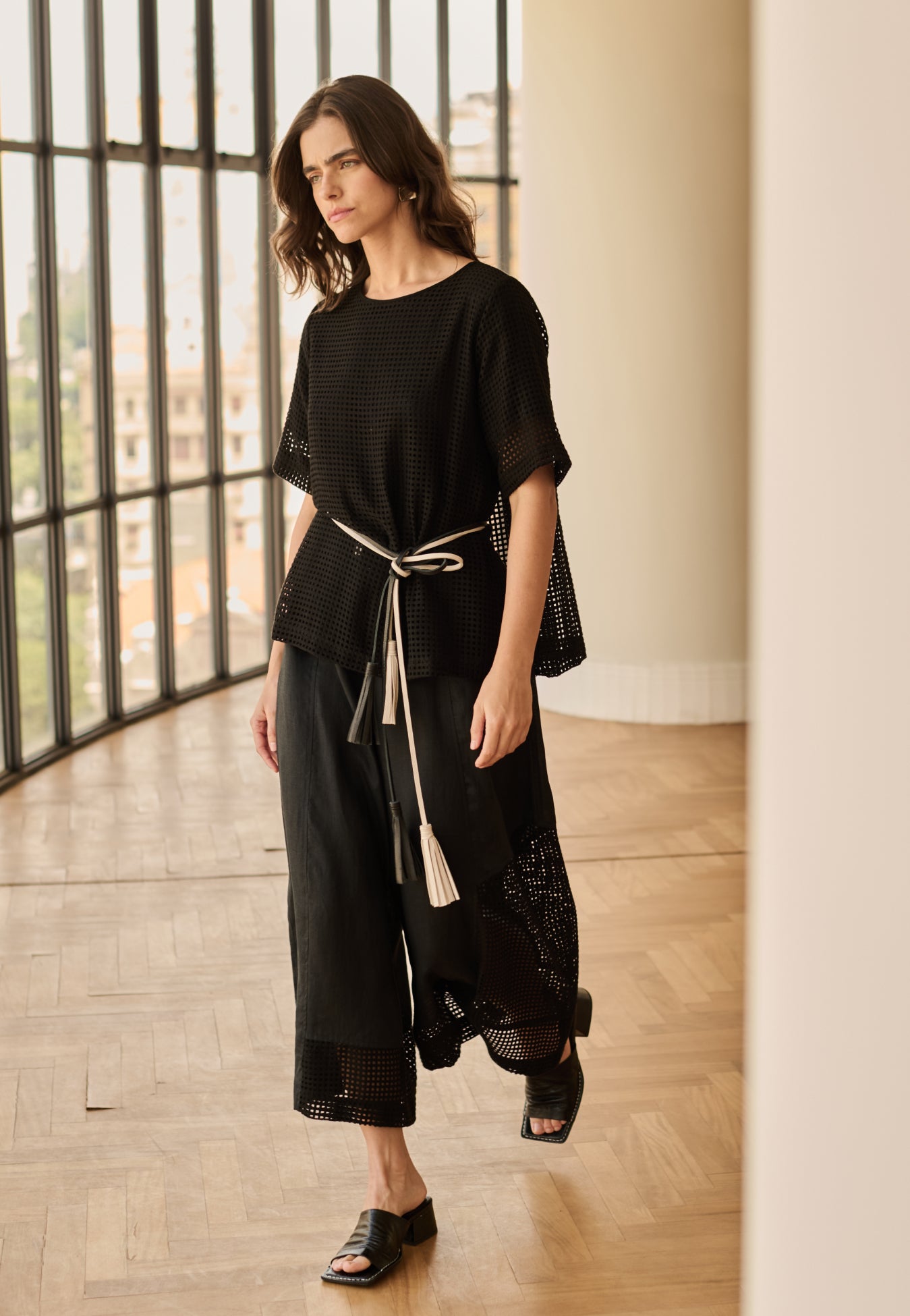 Blusa Telada Fendas Laterais
