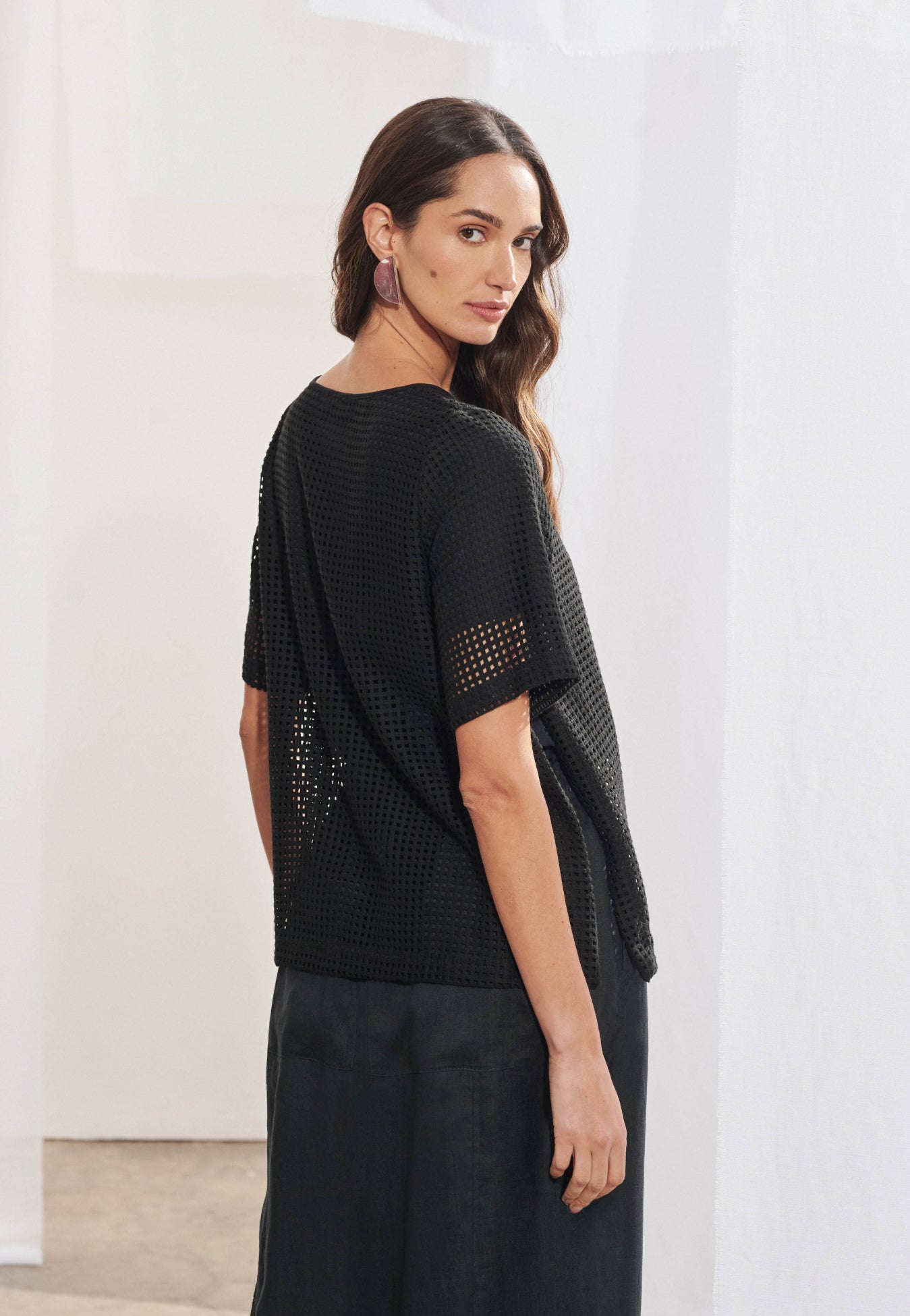 Blusa Telada Fendas Laterais
