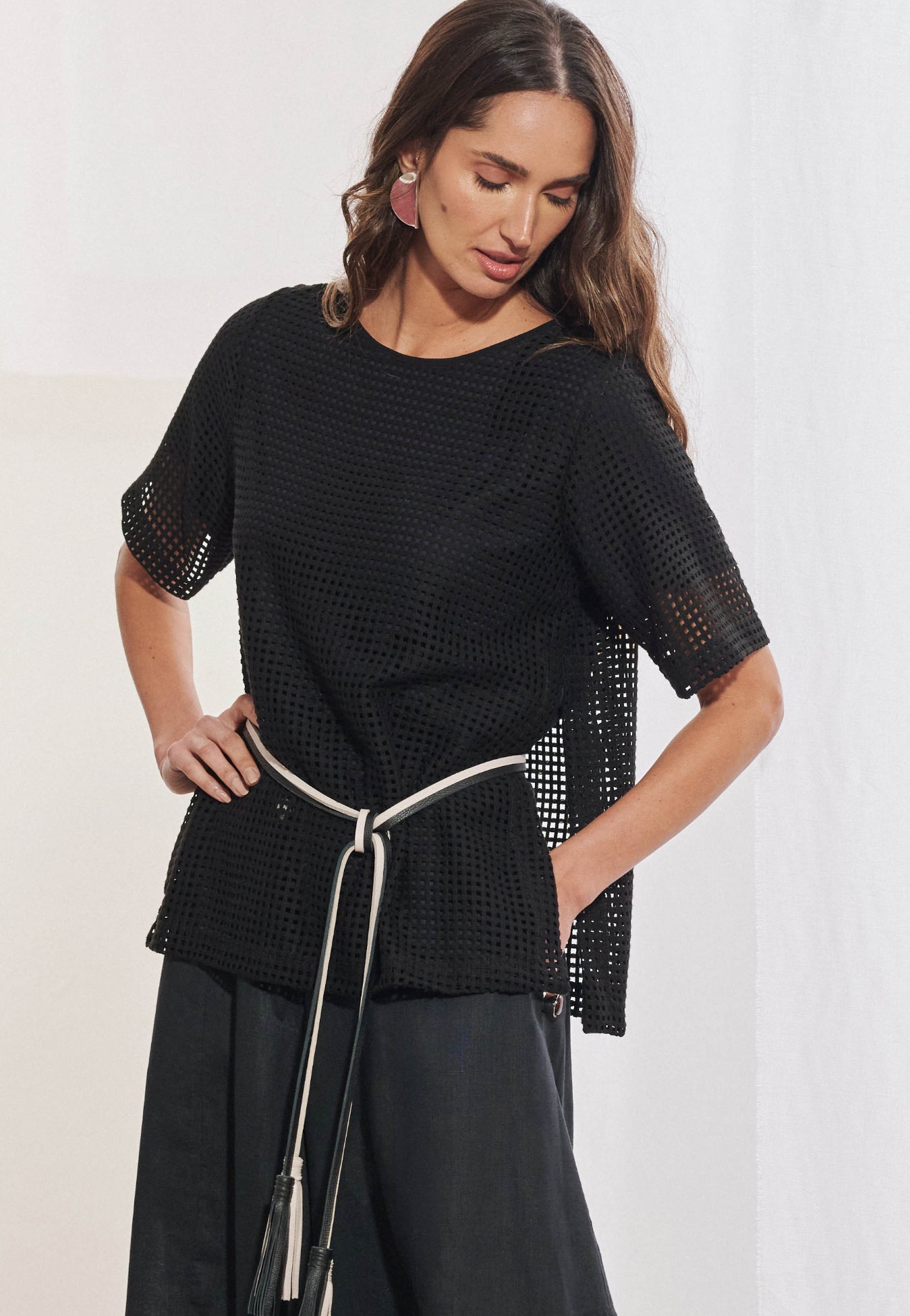 Blusa Telada Fendas Laterais