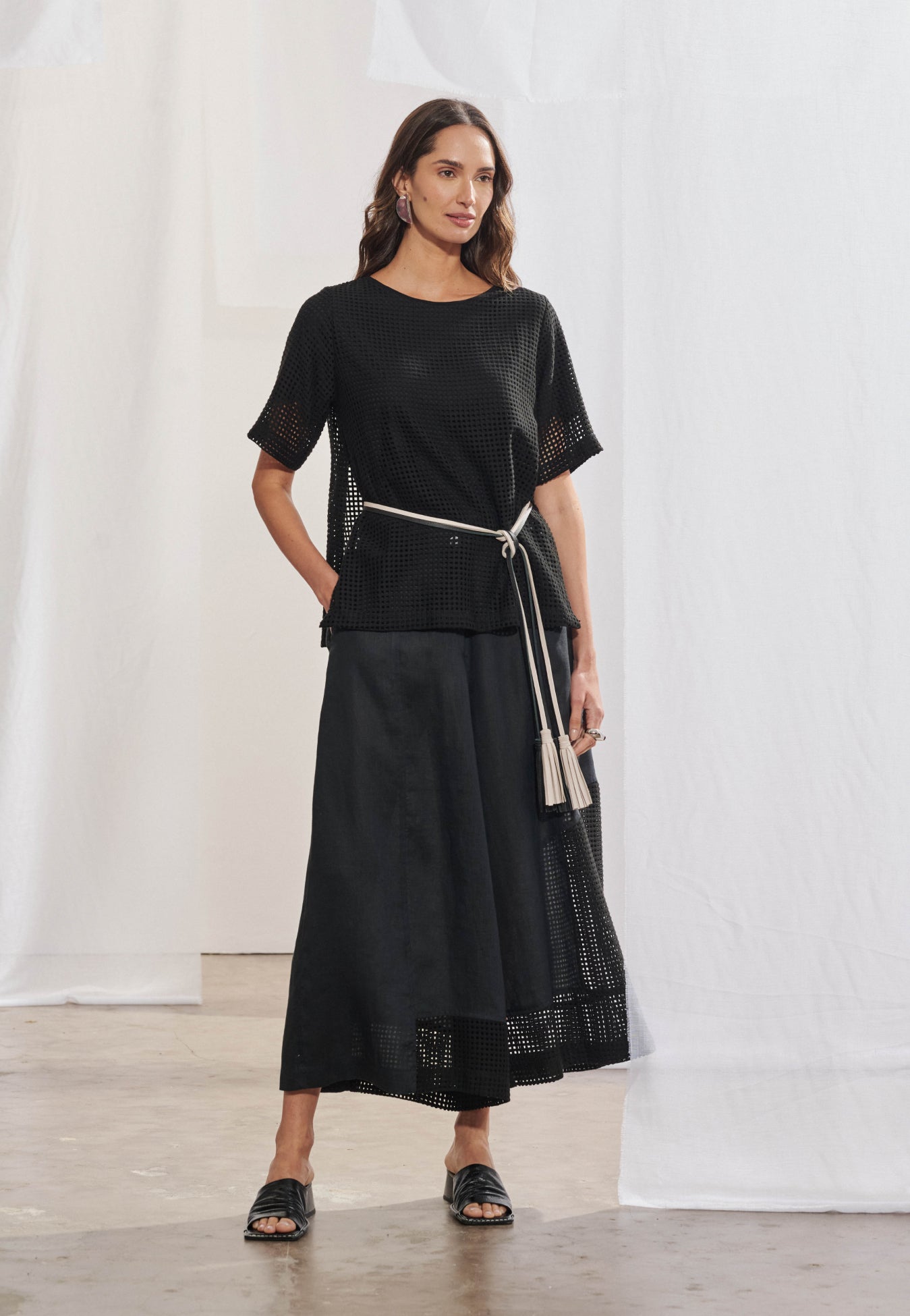 Blusa Telada Fendas Laterais