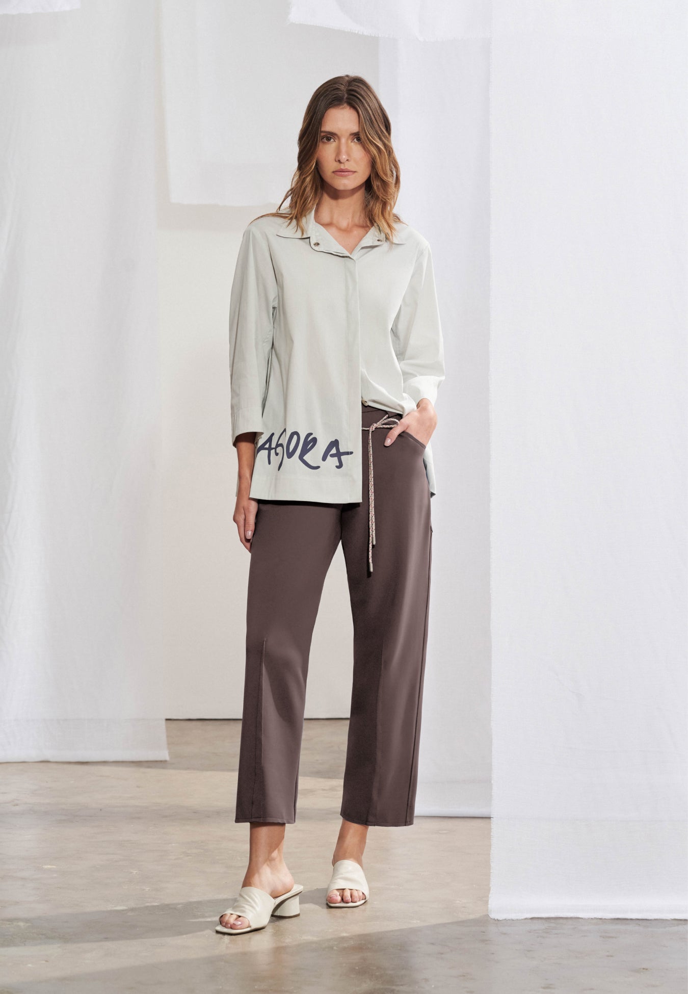 Calça Barrel Com Cinto