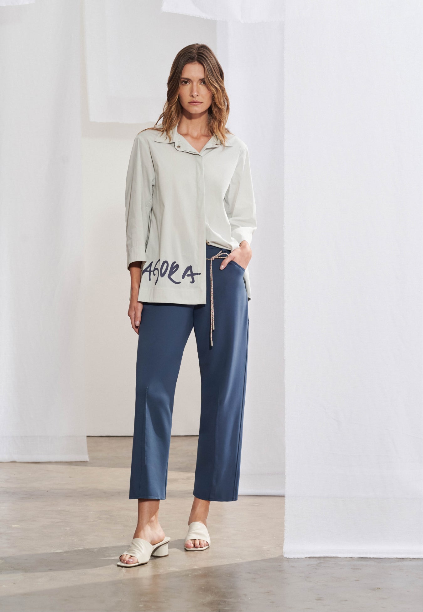 Calça Barrel Com Cinto