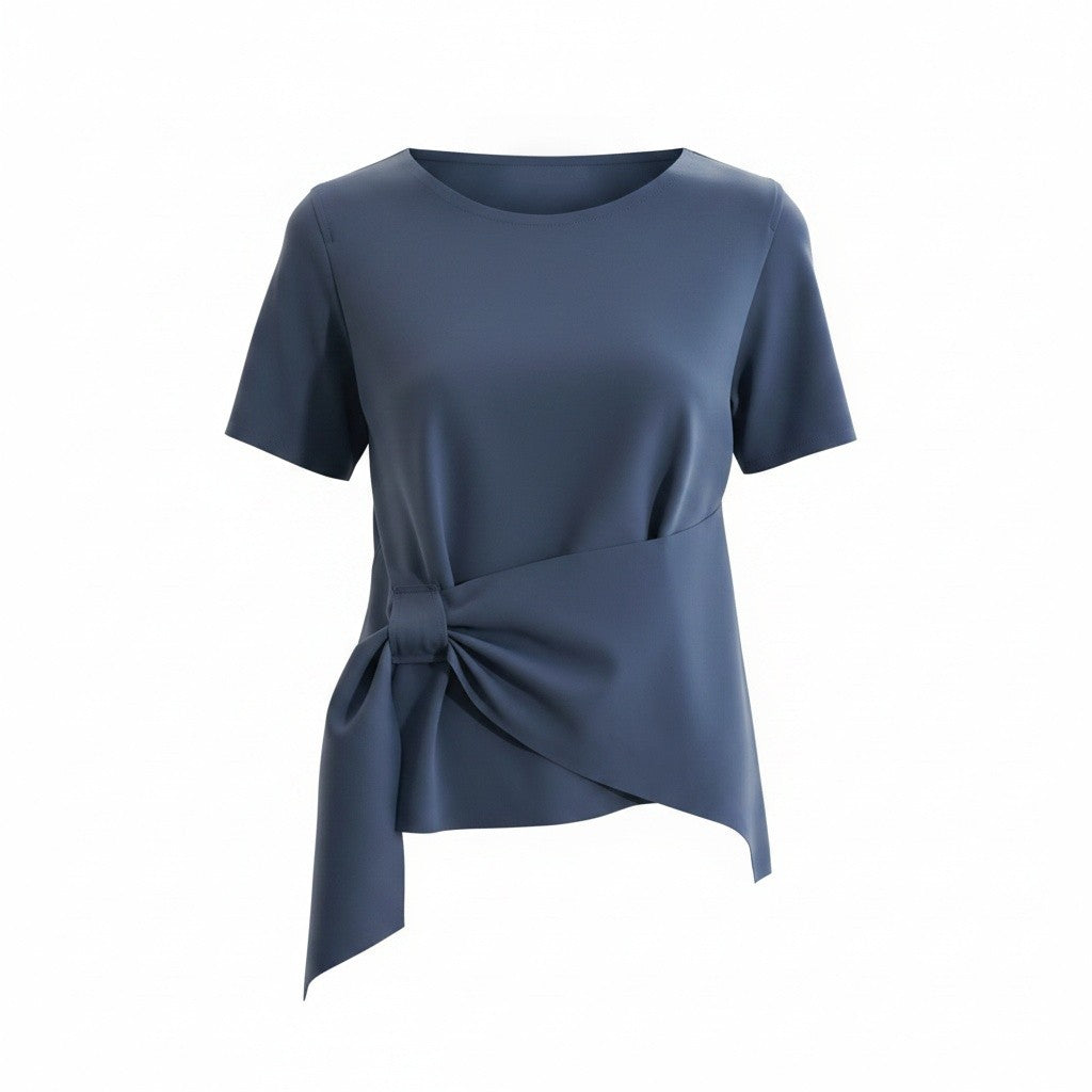 Blusa Manga Curta Transpassada